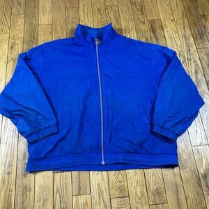 Vintage Starter Jacket Blue Full Zip Track Jacket Athletic Mens 2XL Starter Logo